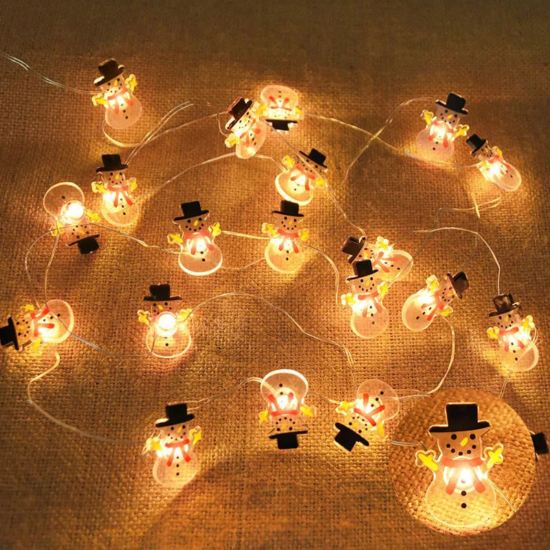 2M 20-LED Santa Snowflake String Lights – Christmas Tree Decor Christmas String Lights Babs