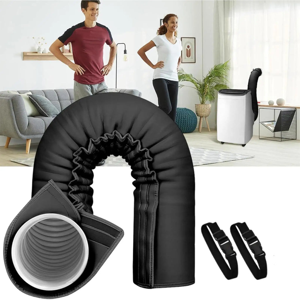 Portable AC Hose Insulation Sleeve with Adjustable Straps AC Duct Insulation Sleeve Babs