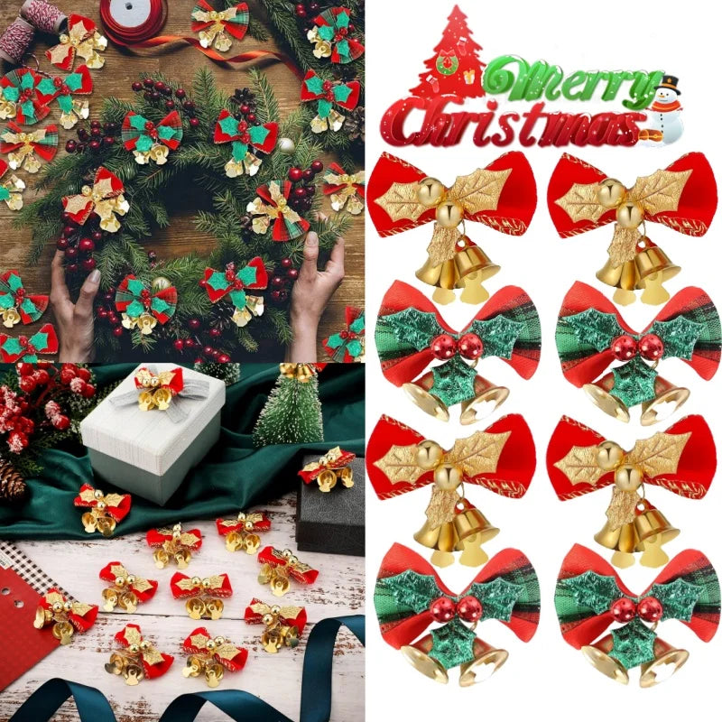 Christmas Bow with Bells Ornament – Tree & Garland Decor Christmas Bow Ornament Babs