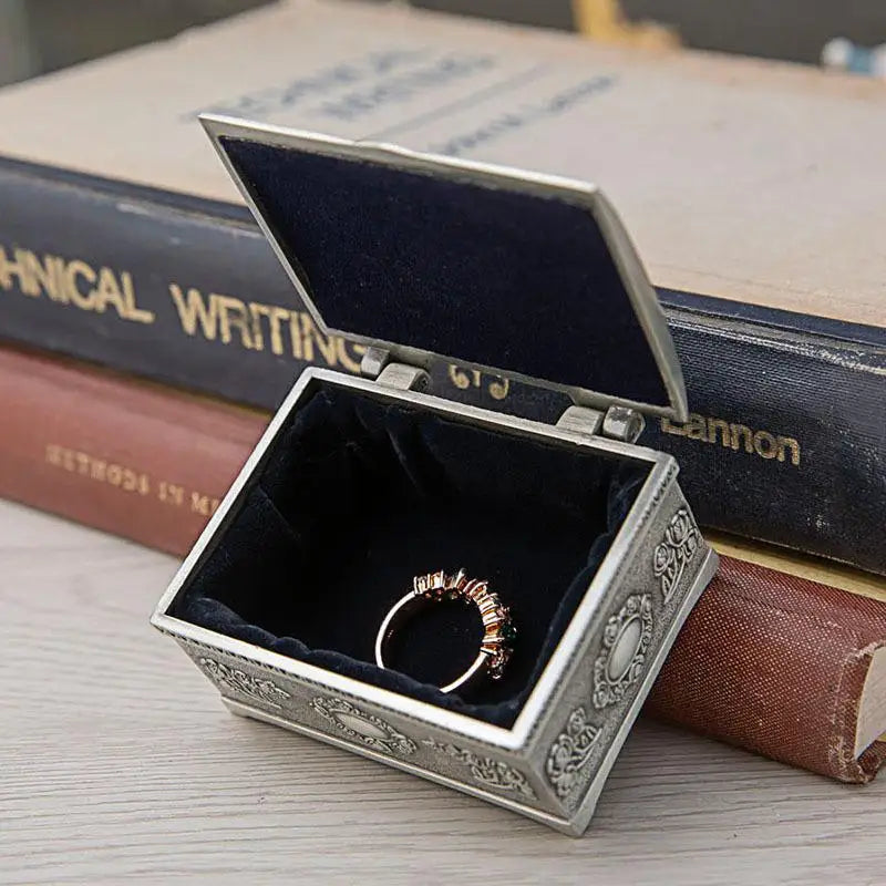 European Retro Zinc Alloy Jewelry Box – Ring & Necklace Storage Jewelry Storage Box Babs