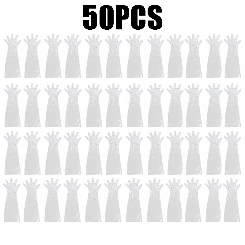 86cm Disposable Waterproof Gloves – Kitchen, Garden & Hair Dye Disposable Protective Gloves Babs 50PCS