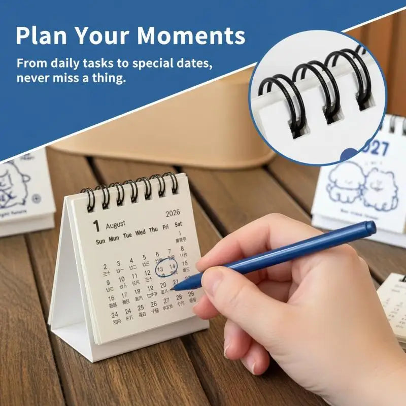 2027 Mini Desk Calendar – Cute Cartoon, Portable & Eco-Friendly Mini Desk Calendar Babs