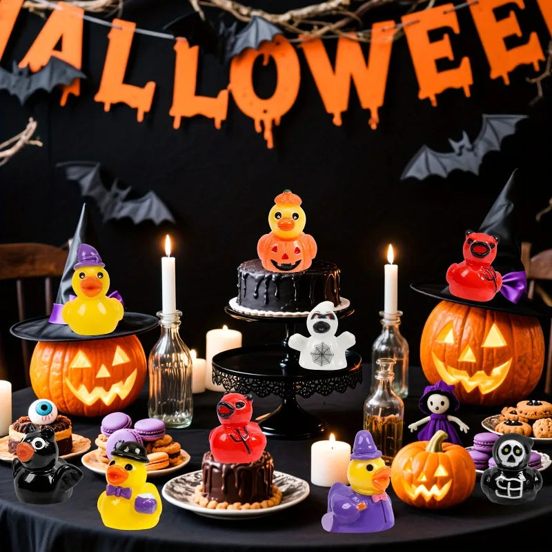 40 Halloween Mini Resin Ducklings – 8 Styles, Garden Decor Halloween Garden Decor Babs