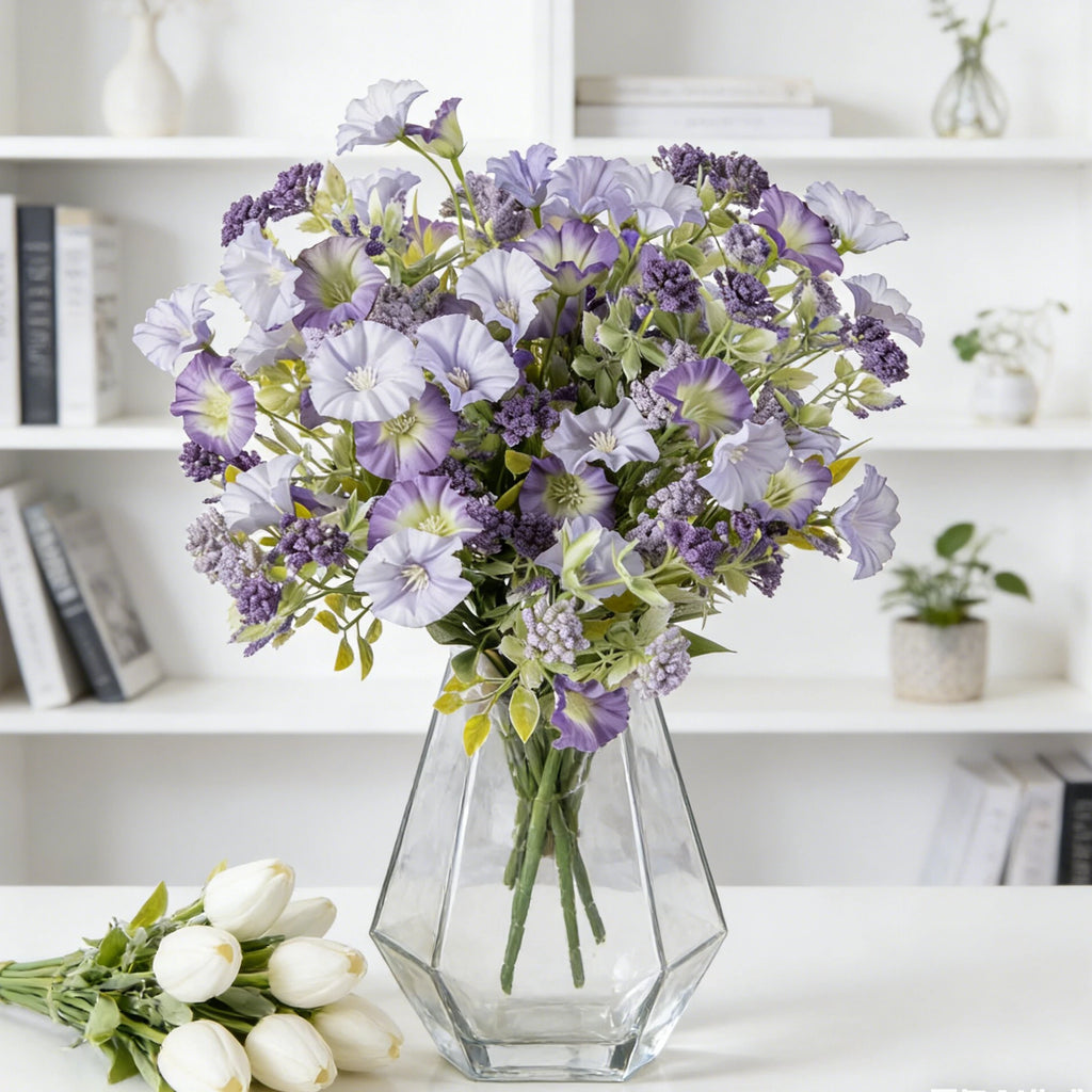 Silk Artificial Morning Glory Flowers – Wedding & Home Décor Artificial Flower Bouquet Babs
