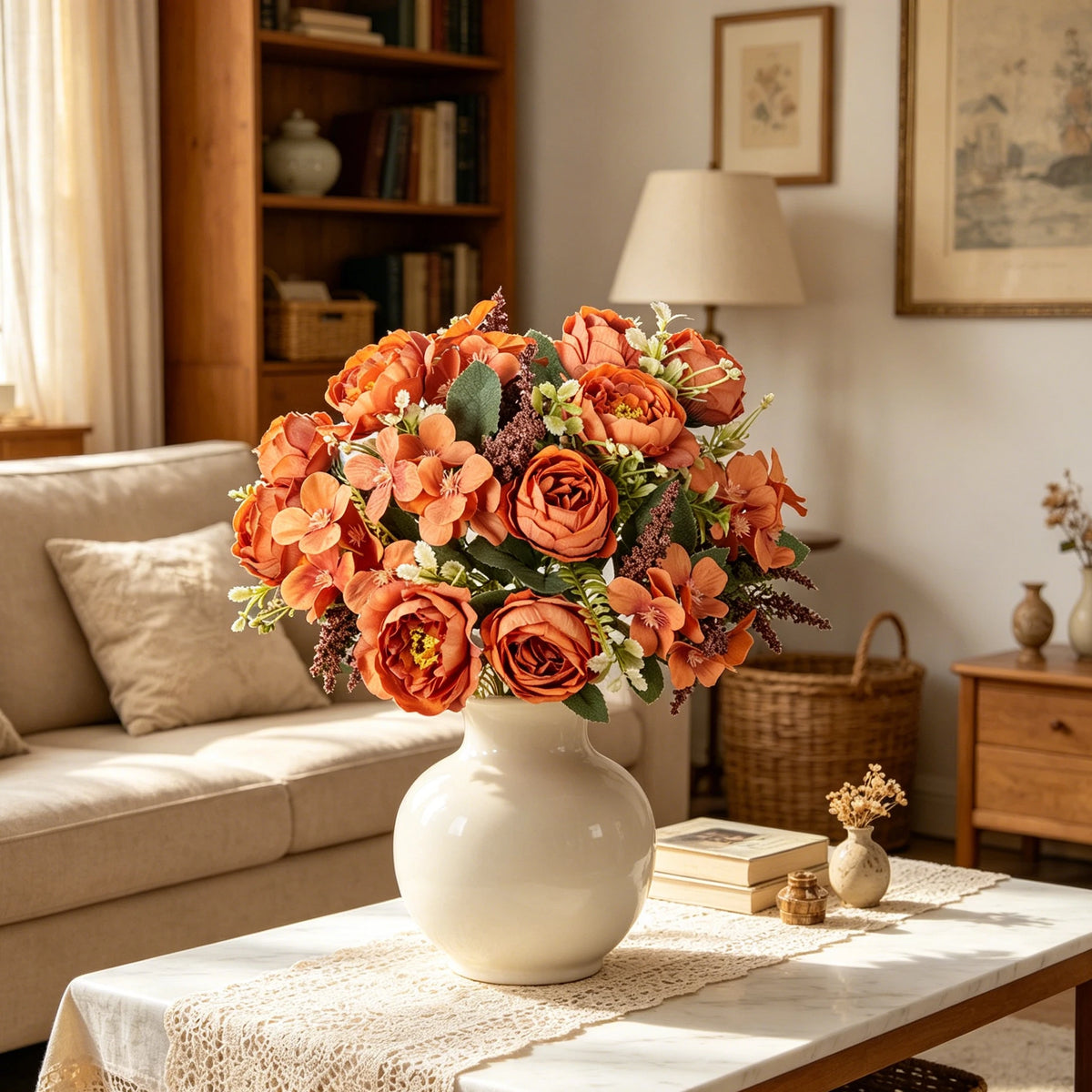 Silk Peony Hydrangea Artificial Flowers – Wedding & Home Decor Artificial Flowers Babs