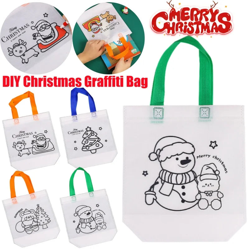 Kids DIY Coloring Graffiti Bag with Markers – Creative Gift Kids Craft Gift Set Babs