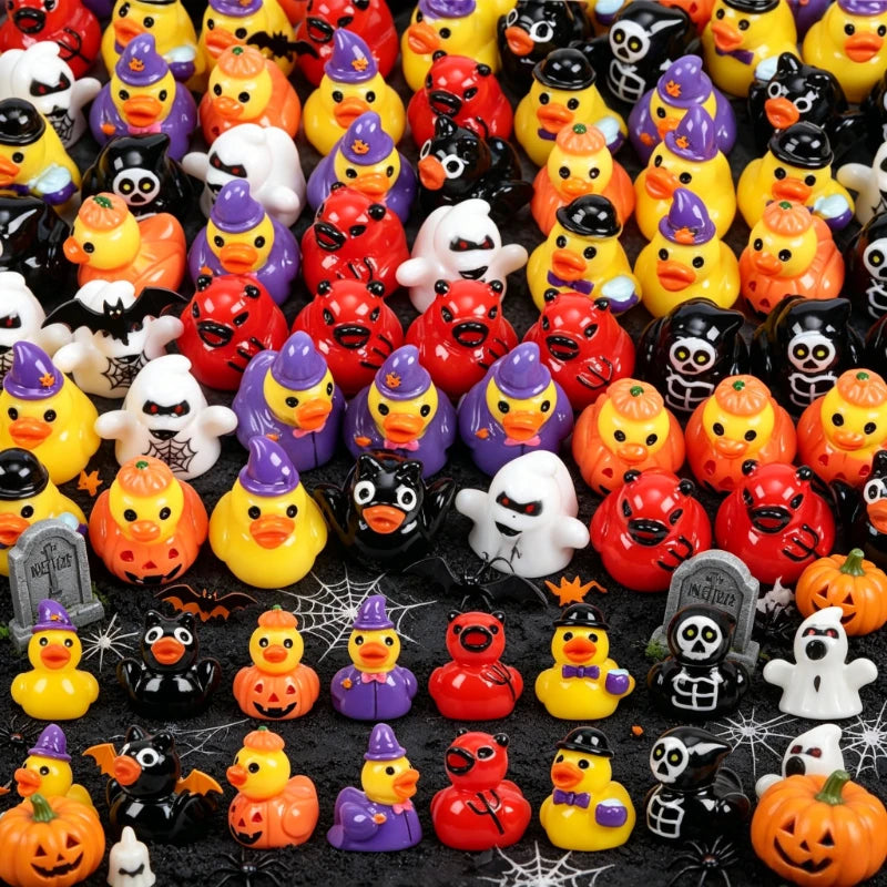 40 Halloween Mini Resin Ducklings – 8 Styles, Garden Decor Halloween Garden Decor Babs