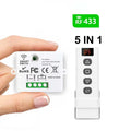KEBIDUMEI 433MHz 5-in-1 RF Remote Control Switch AC 110V 220V RF Remote Control Switch Babs 1 Receiver 1 Remotes