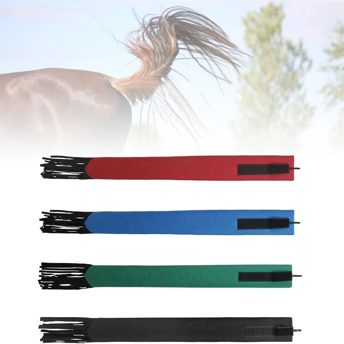 Horse Tail Bag Wrap & Protector with Fringe | Equestrian Horse Tail Protector Babs