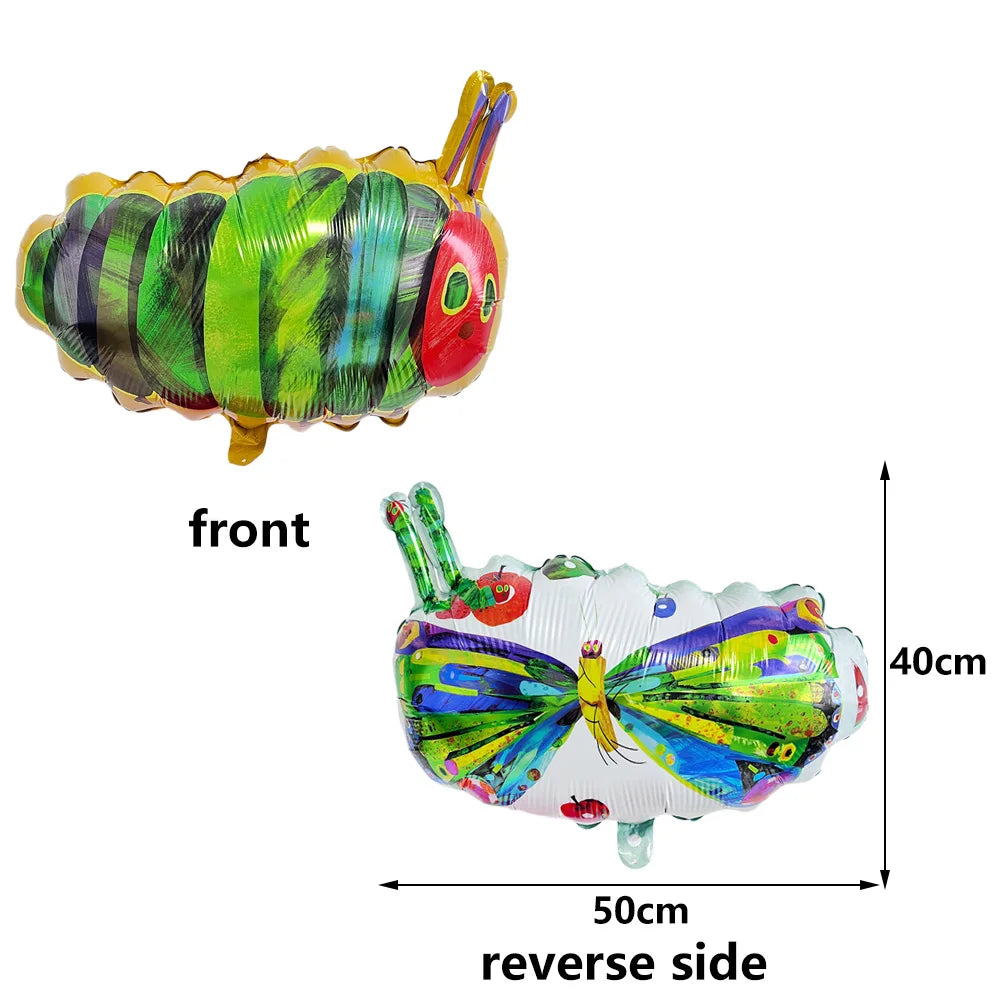 Cartoon Caterpillar Foil Balloon Set – 32" Number Balloons 1–9 Party Foil Balloons Babs