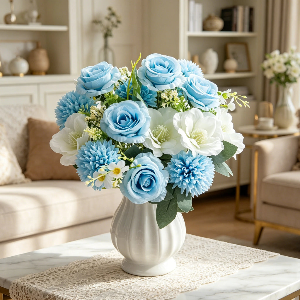 Artificial Silk Rose Bouquet for Home, Wedding & Garden Decor Artificial Silk Roses Babs