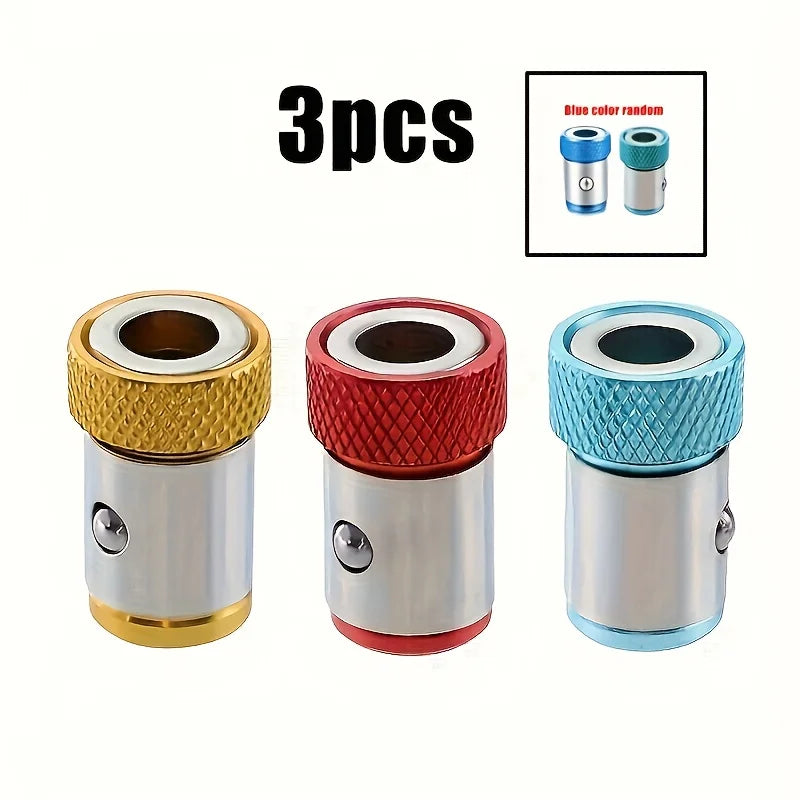 3-Pack Magnetic Lock Ring 1/4" Hex Shank Drill Bit Magnetizer Drill Bit Accessory Babs