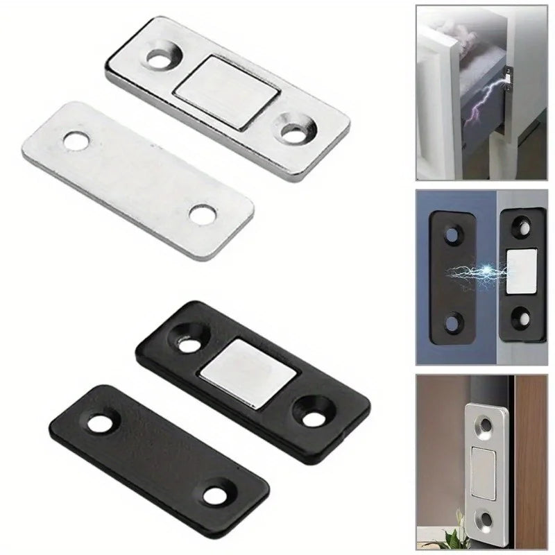 4Pc Ultra-Thin Magnetic Cabinet Door Catch Latch | Steel Closer Magnetic Cabinet Latch Babs