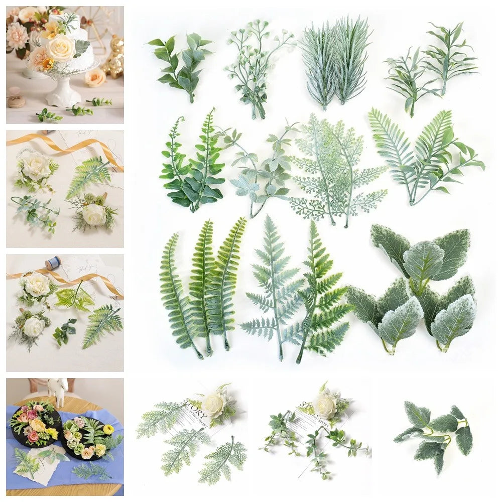 10 Pcs Artificial Leaves – DIY Garland, Wreath & Party Decor Artificial Leaf Decor Babs