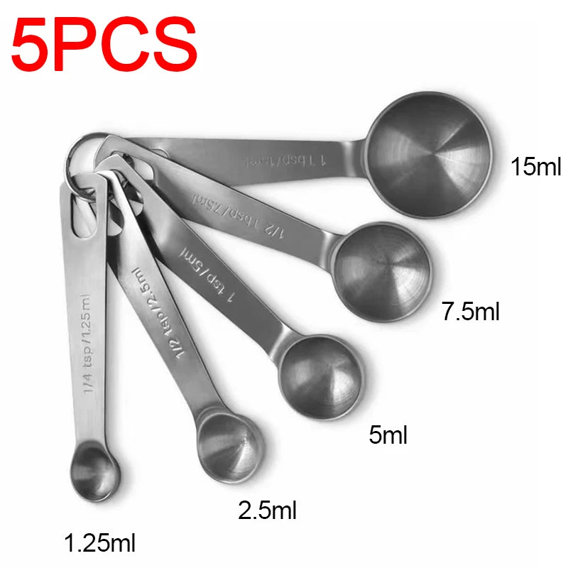 6-Piece Stainless Steel Measuring Spoons – Gram Dosing Set Measuring Spoons Set Babs 5pcs