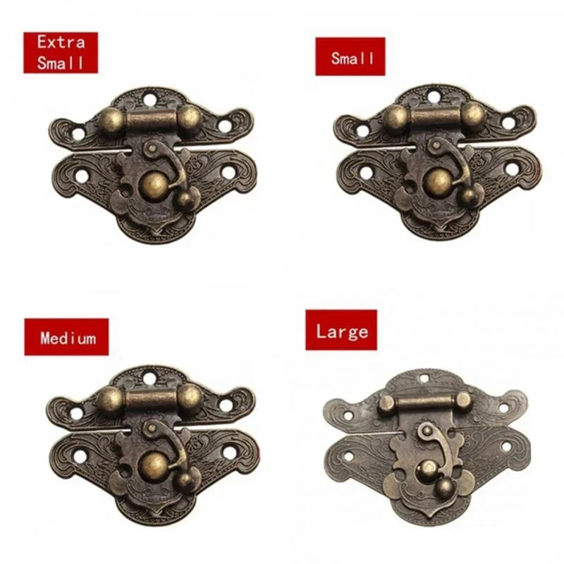 5pcs Antique Bronze Decorative Latch Hasp Lock for Wooden Jewelry Box Decorative Latch Hasp Babs