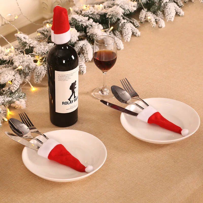 Mini Hat Christmas Cutlery Holders Set 10/20pcs – Holiday Table Holiday Cutlery Holders Babs