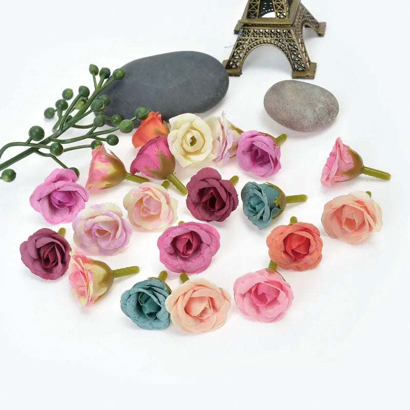 30/50Pcs Silk Artificial Rose Heads – Wedding & Party Décor Artificial Silk Flowers Babs