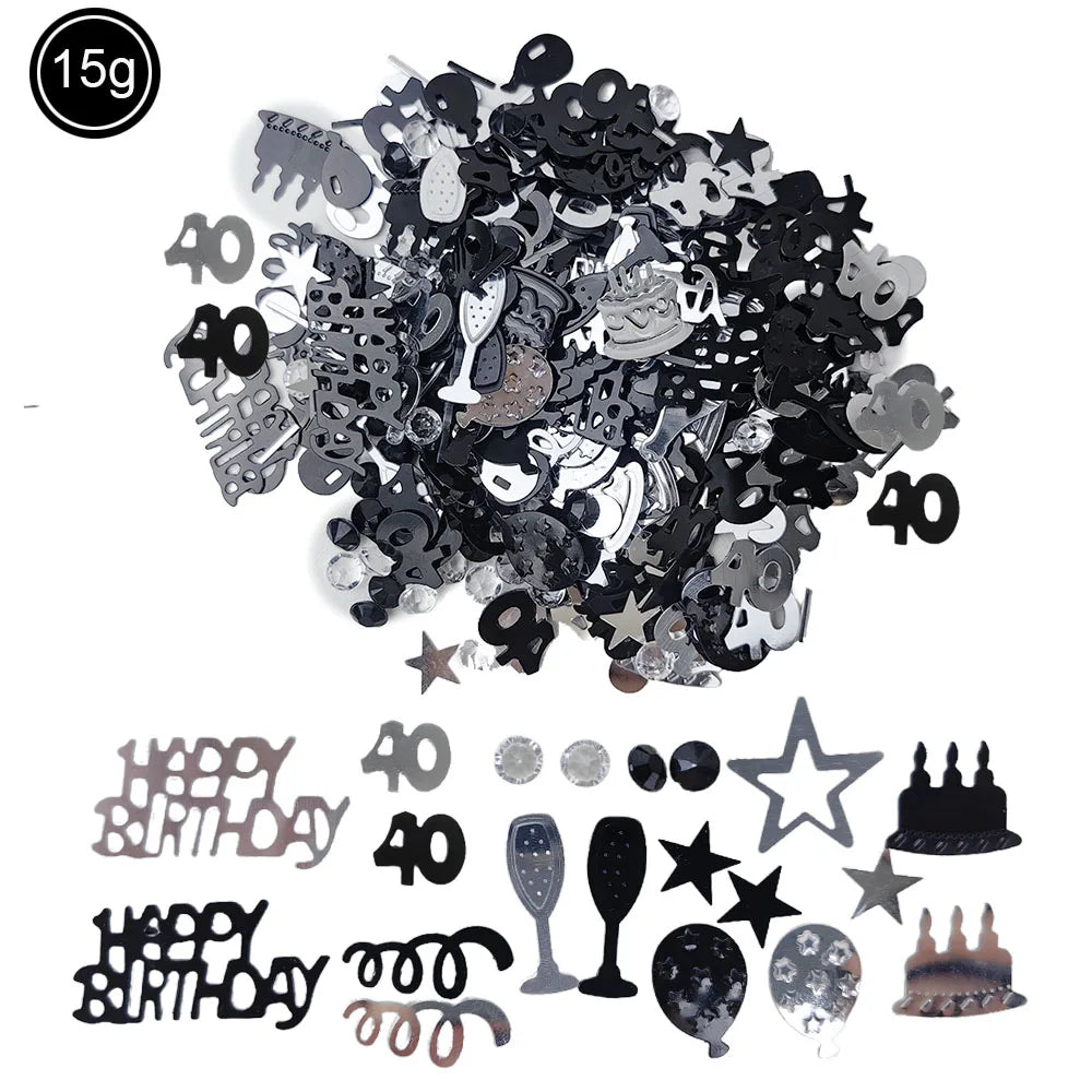 Rose Gold Birthday Confetti Foil Stars & Sequins Table Decor