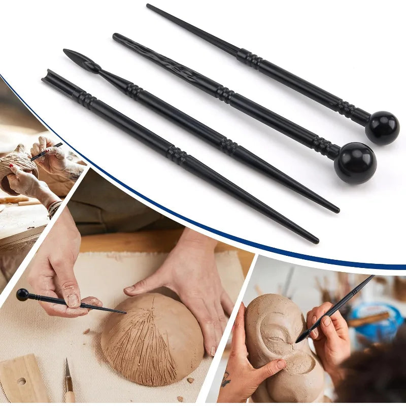 61-Pc Clay Sculpting Tool Kit with Case | Pottery & Carving Clay Sculpting Kit Babs
