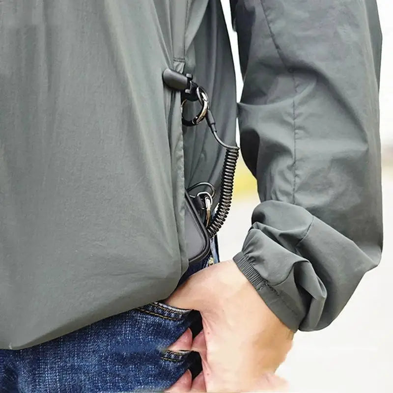 Retractable Coil Keychain Anti-Lost Wrist Strap Lanyard Retractable Safety Lanyard Babs
