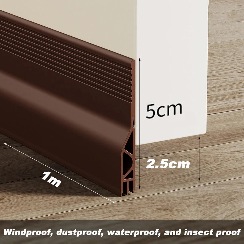 Door Bottom Seal Strip – Self-Adhesive Weatherstripping Door Seal Strip Babs Brown 1M