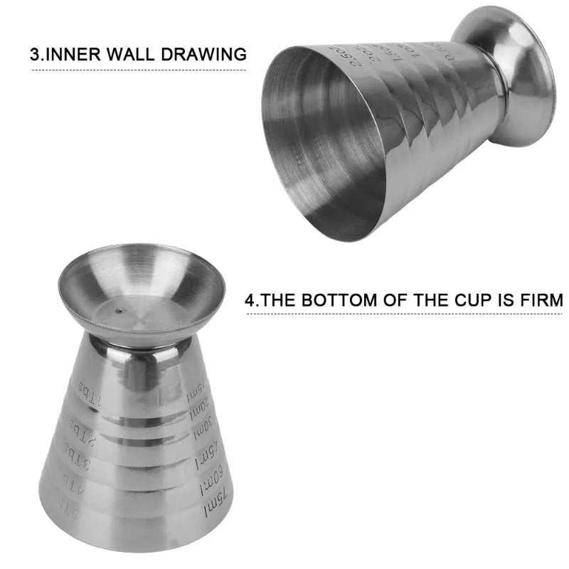 304 Stainless Steel Bar Jigger 75ml – Cocktail Measuring Cup Bar Jigger Babs