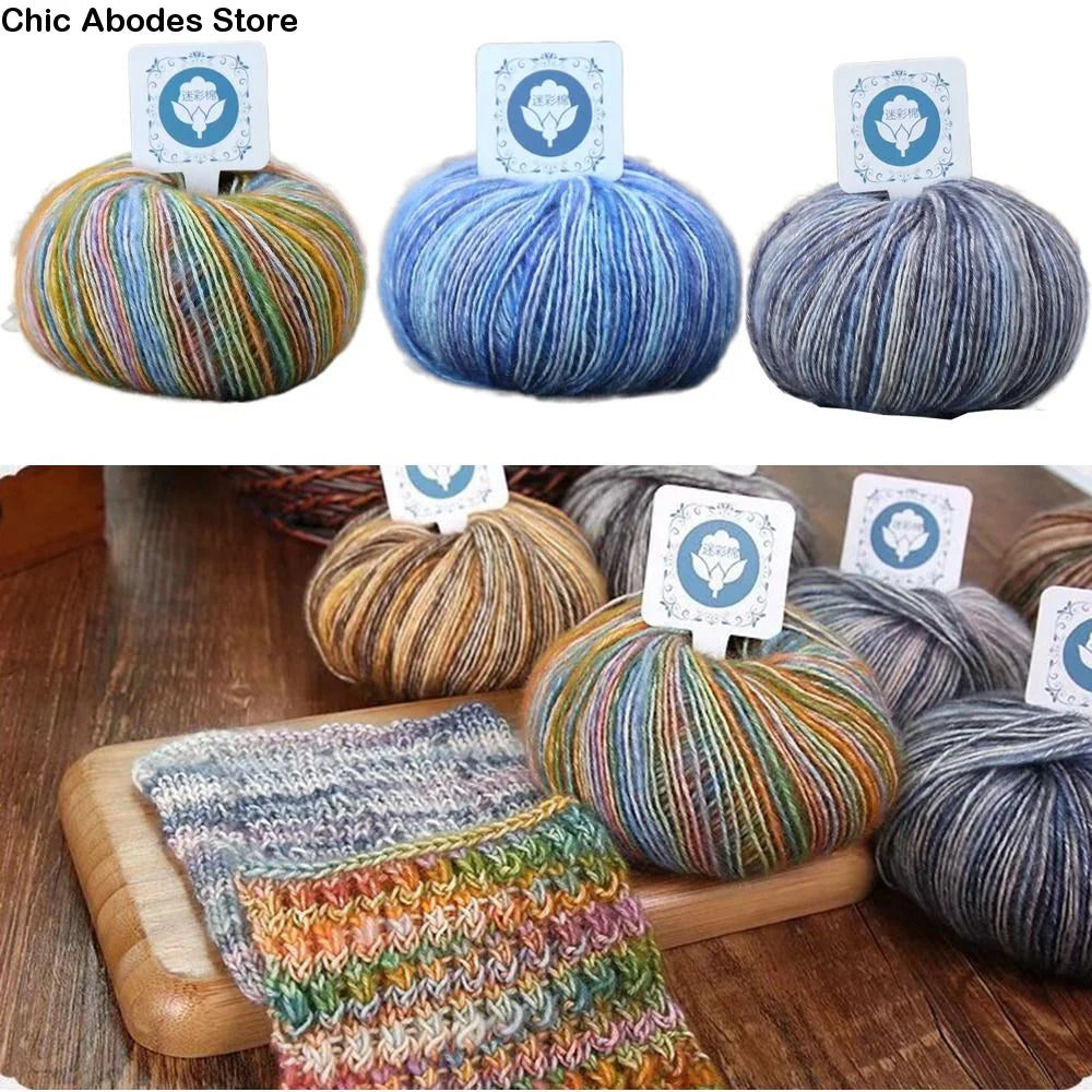 Multicolored Variegated Worsted Knitting Yarn – Super Soft Knitting Yarn Babs