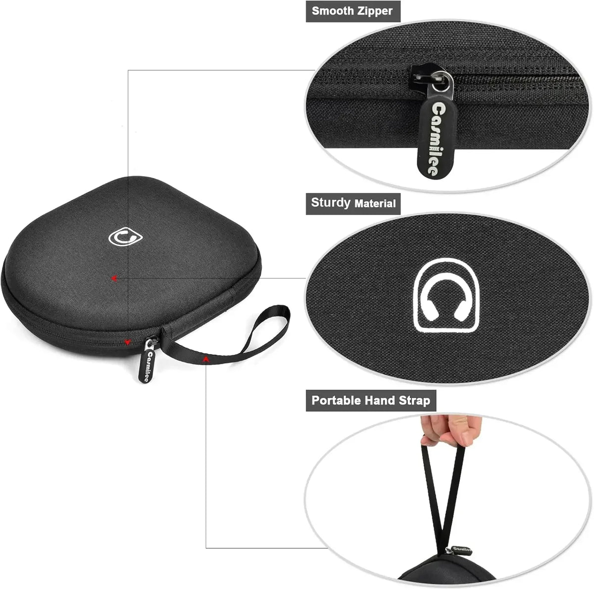 Headphone Storage Bag for Sony WH-CH520 – Hard Shell Case Headphone Storage Case Babs