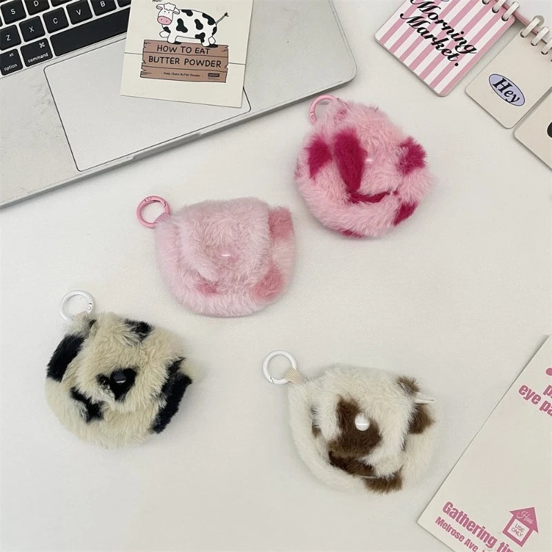 Plush Heart Earphone Bag – Cute Bluetooth Earbud Case Pouch Earbud Case Pouch Babs