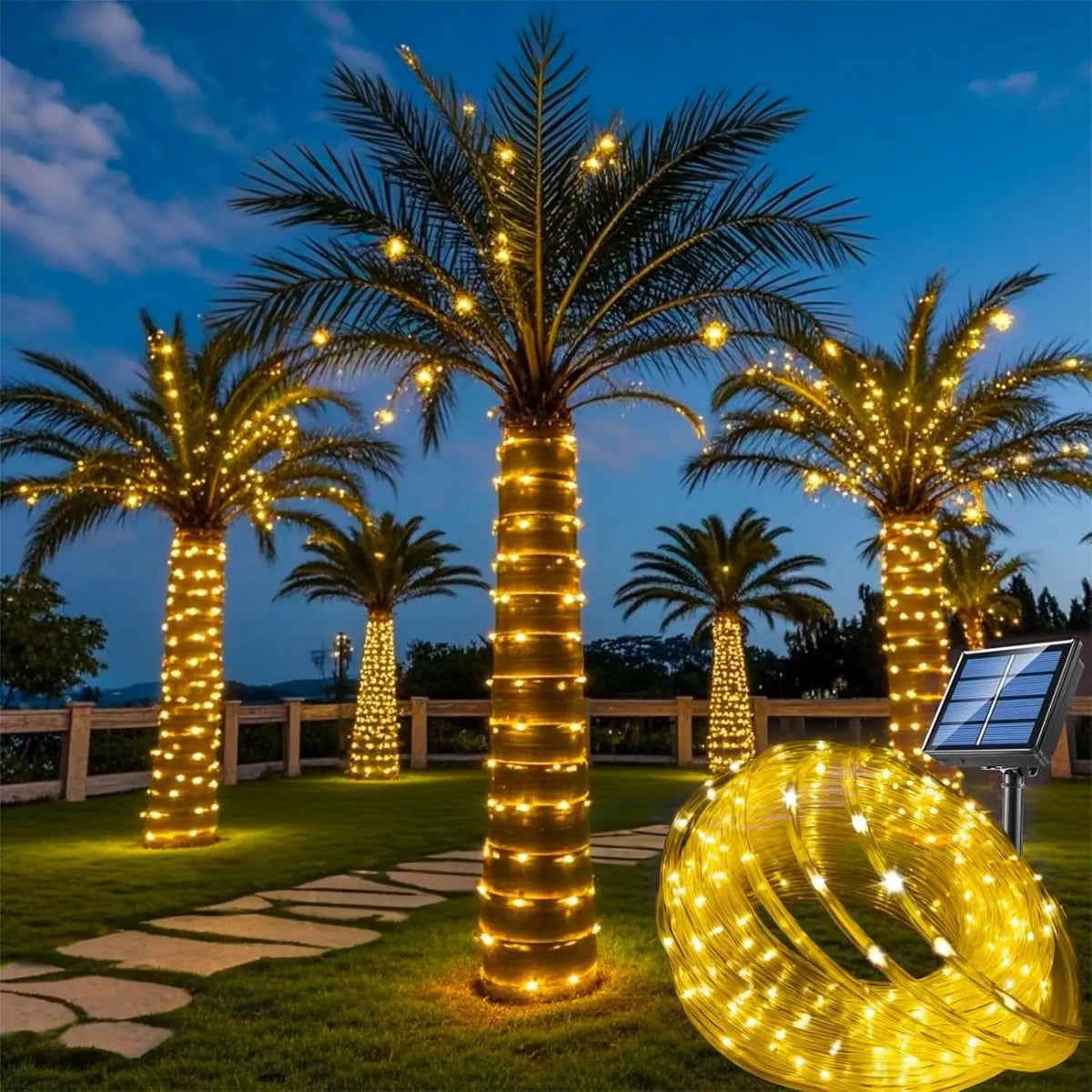 Solar String Lights Outdoor Waterproof Tube Rope Lamp 12m/7m Solar String Lights Babs warm 12m-100leds