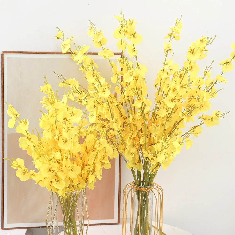 Yellow Artificial Cherry Blossom Bouquet – Wedding & Home Decor Artificial Flower Bouquet Babs