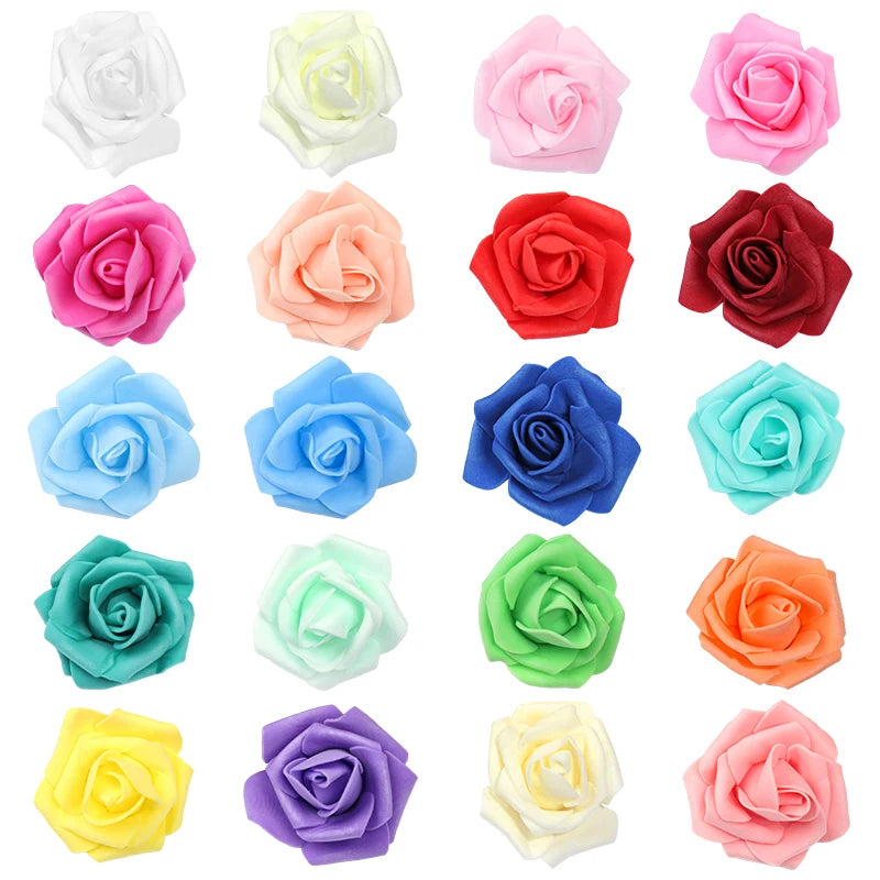 Foam Rose Artificial Flower Heads DIY Teddy Bear Roses 10/20/30pc Artificial Flower Heads Babs