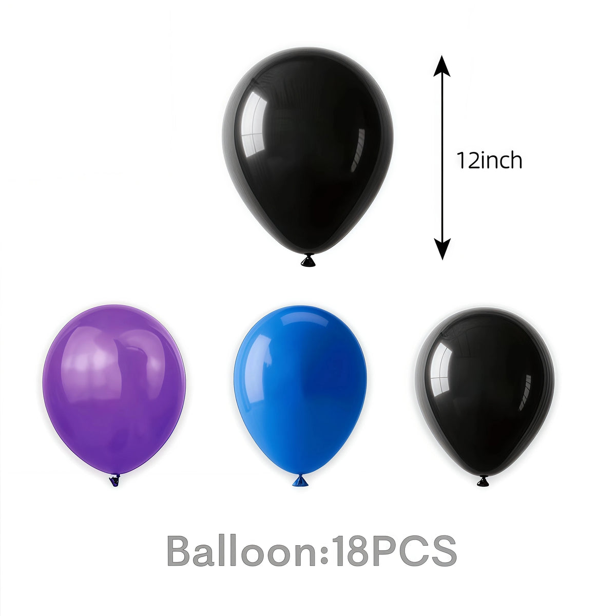 Addams Dark Academia Birthday Party Kit – Balloons, Plates & Backdrop Party Decoration Kit Babs 18pcs Balloons others