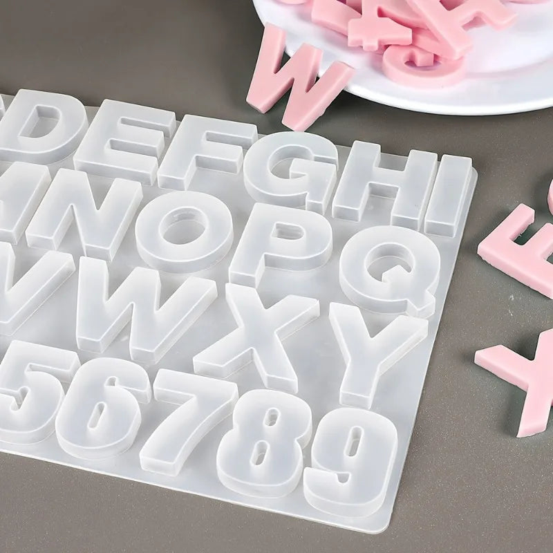 Alphabet & Number Silicone Resin Mold – DIY Jewelry Making Resin Craft Mold Babs