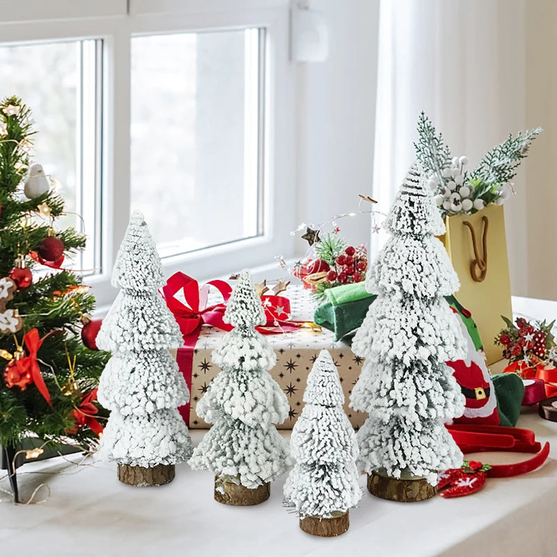 Mini Snow Pine Christmas Tree Ornaments – Desktop Xmas Decor Christmas Tree Ornament Babs