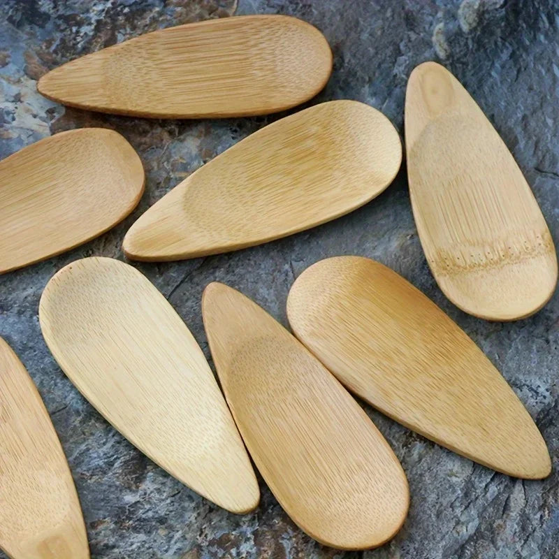 Mini Bamboo Spoon – Compact Tea Coffee & Jam Teaspoon Bamboo Kitchen Spoon Babs