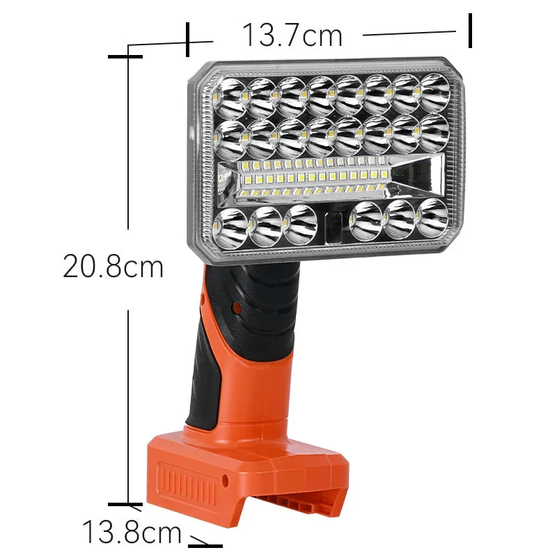 Cordless LED Work Light 2000 Lm – 18V/20V Battery Compatible Cordless Work Light Babs For Black Decker