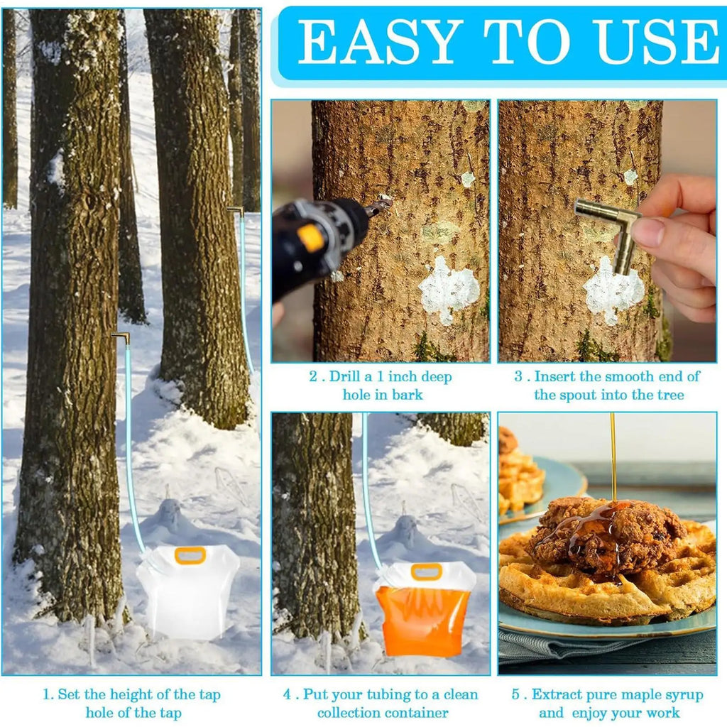 Maple Syrup Tapping Kit – L-Shaped Tap & Food-Grade Tubing Tree Tapping Kit Babs