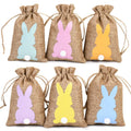 6pcs Easter Burlap Bunny Candy Treat Bags – Party Gift Supplies Easter Party Bags Babs 6pcs 15x10cm