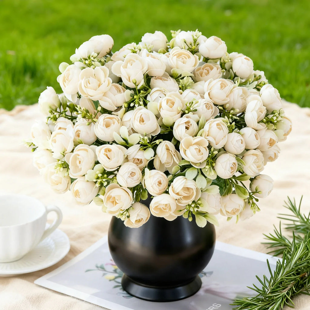 Silk Rose Artificial Flowers – Wedding & Home Décor Bouquet Artificial Silk Flowers Babs