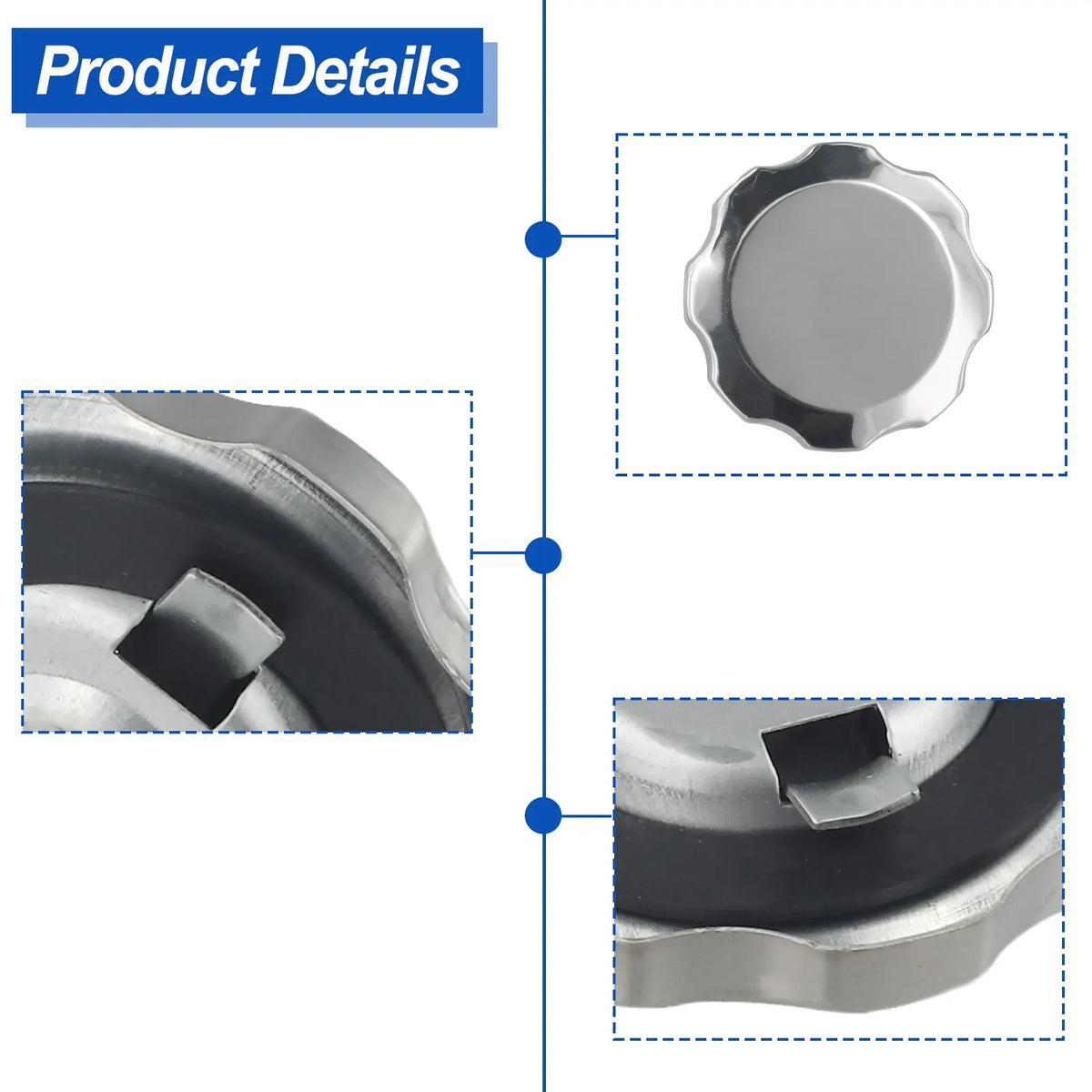 Metal Fuel Tank Cap for Honda GX120 GX140 GX200 GX270 GX340 GX390 Engine Fuel Tank Cap Babs