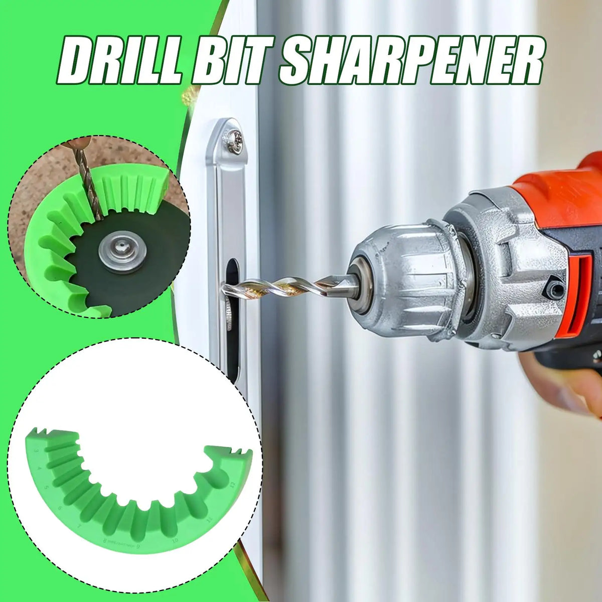 Drill Bit Sharpener for Angle Grinder – 3–12mm ABS Tool Drill Bit Sharpener Babs