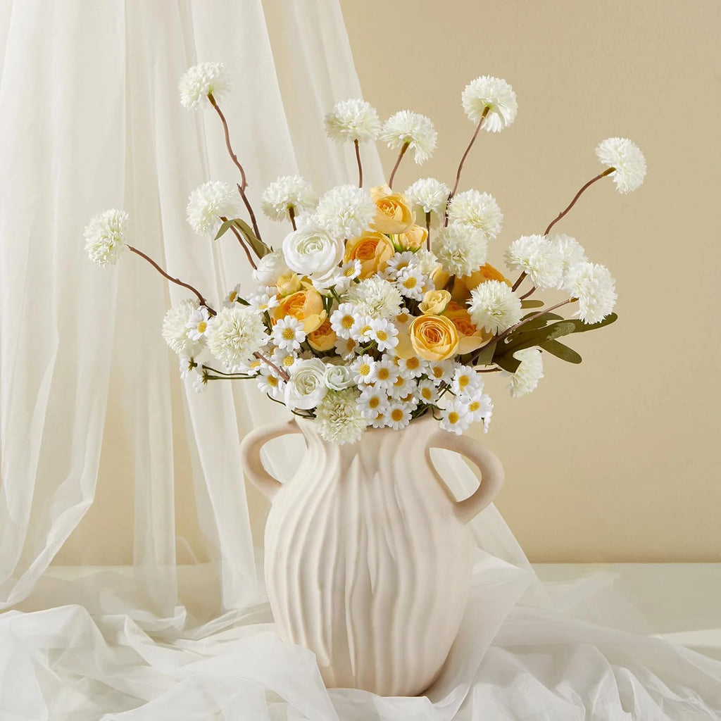 Silk Artificial Chrysanthemum Bouquet | Autumn Floral Decor Artificial Flower Bouquet Babs