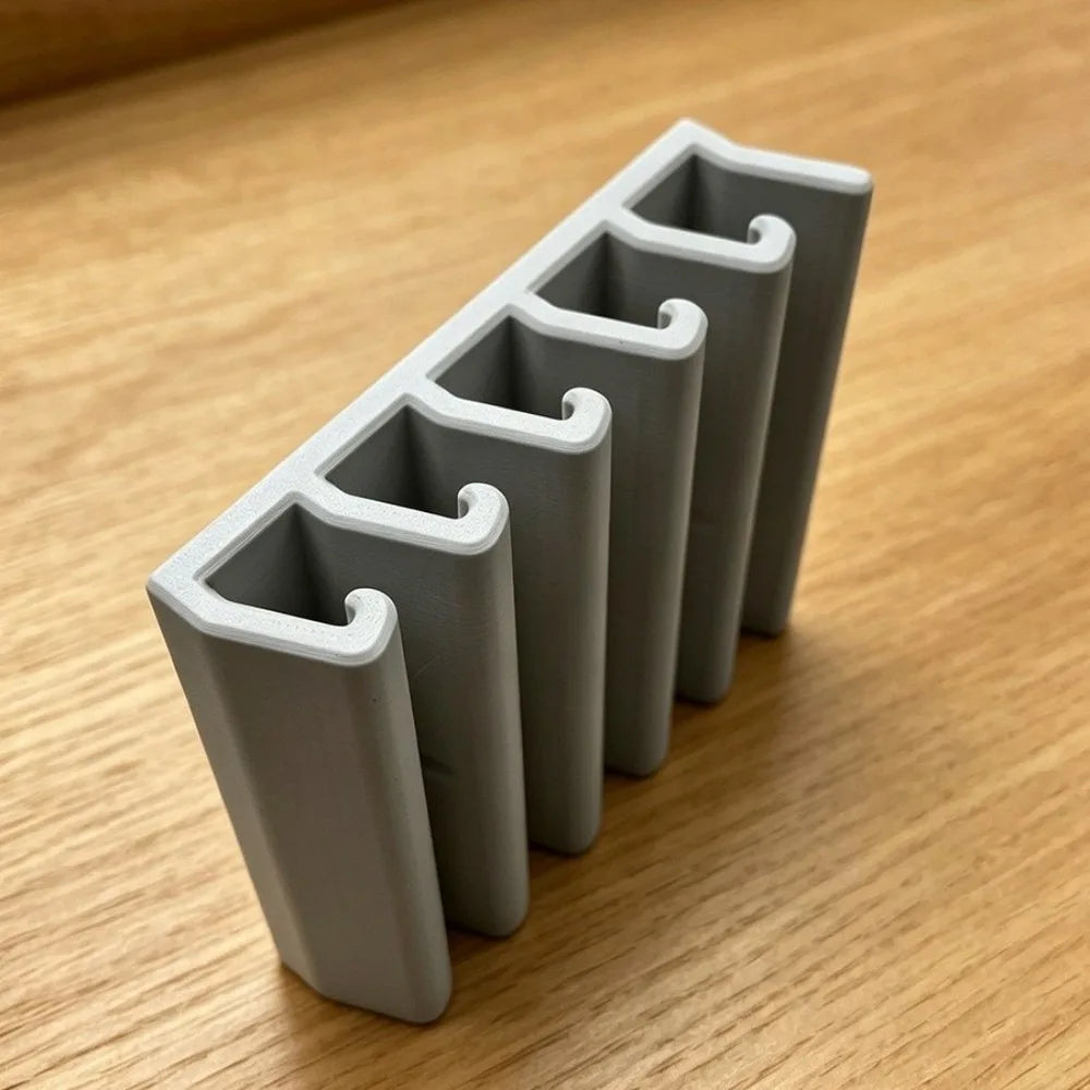 Wall-Mounted Lid Storage Rack – 5-Slot Mold-Resistant Organizer Lid Storage Rack Babs Grey