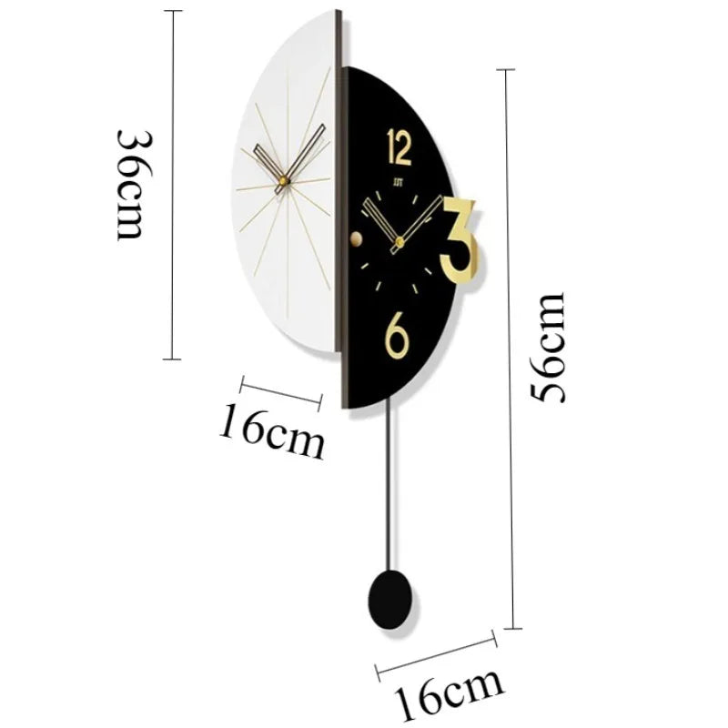 Modern Double-Sided Corner Wall Clock – Silent Minimalist Corner Wall Clock Babs