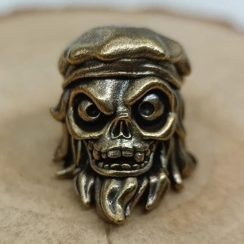 Sailor Skull Brass Knife Bead EDC Paracord Keychain Charm Brass EDC Charm Babs 1pc