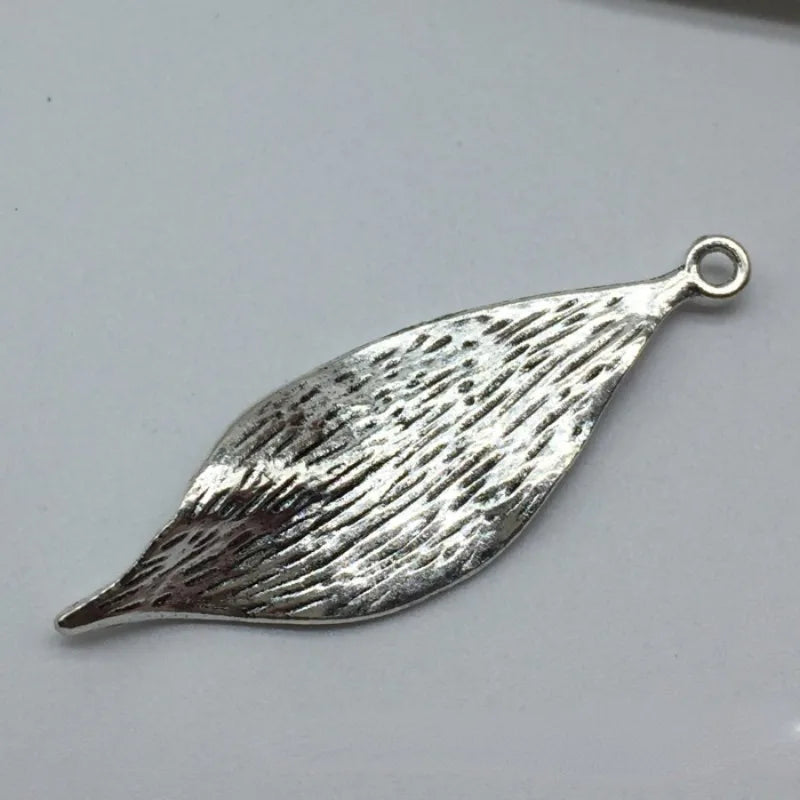 10PCS Antique Silver Leaf Pendants – DIY Jewelry Making Charms Jewelry Making Charms Babs