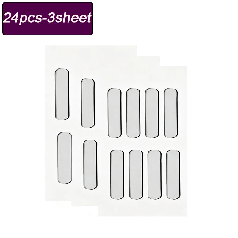Self-Adhesive Clear Silicone Bumper Pads – Door & Cabinet Protectors Silicone Bumper Pads Babs 24pcs-3sheet