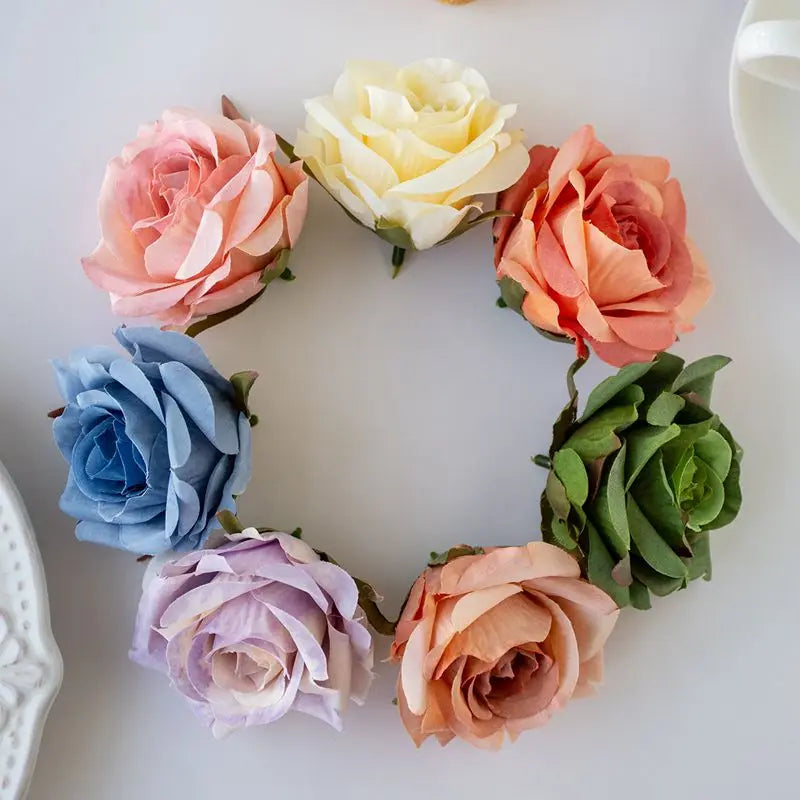 Silk Rose Artificial Flowers 5/10pc – Wedding & Home Decor Artificial Silk Flowers Babs